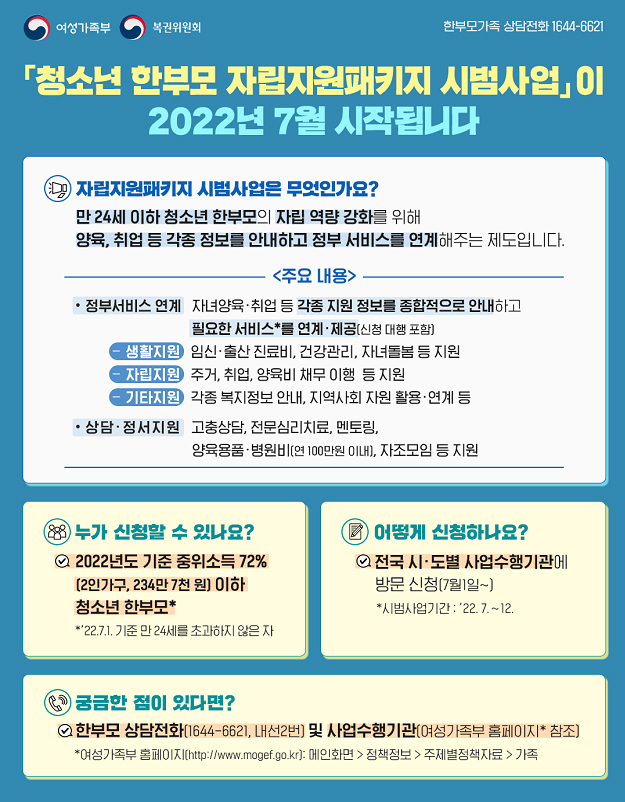 [제천여자고등학교-14931 (첨부) 충청북도교육청 학교자치과] 충청북도 양성평등가족정책관_홍보물(청소년한부모 자립지원패키지 사업)