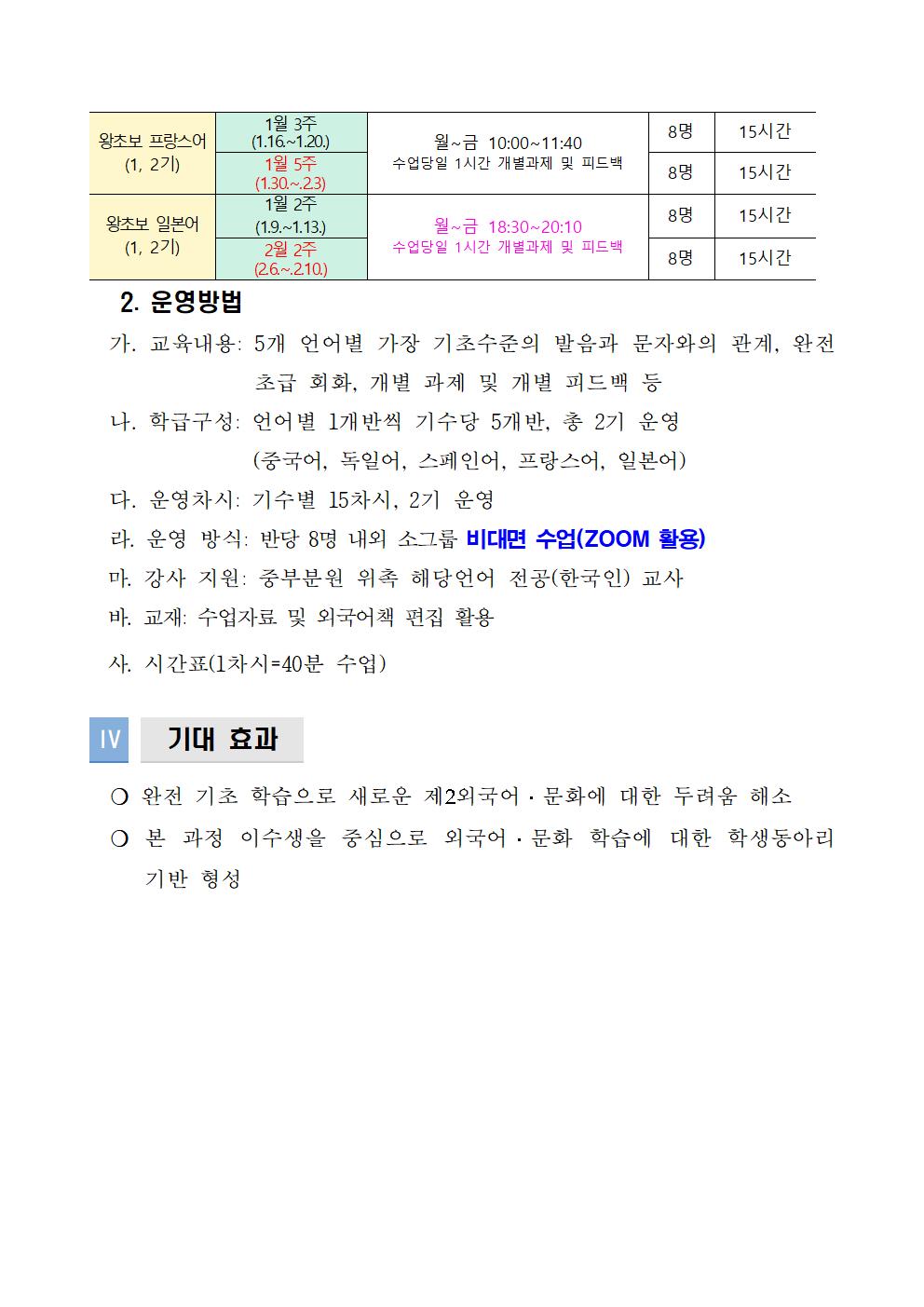 2023. 충북국제교육원 중부분원 온라인제2외국어교실 운영계획 안내002