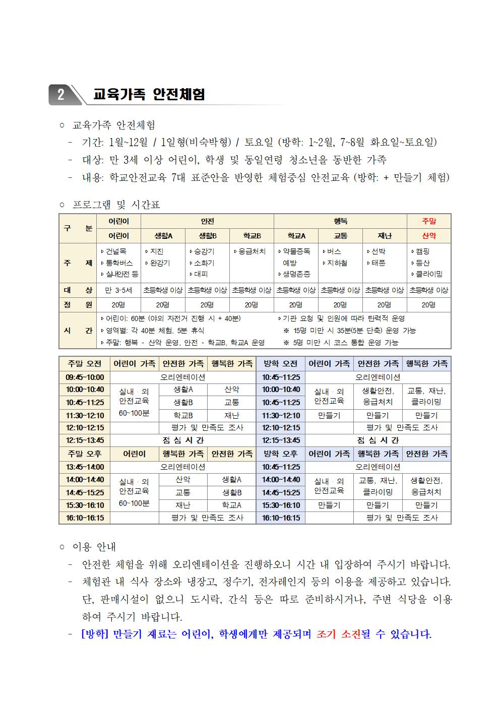 2023년도 제천분원(안전체험관) 운영 프로그램 안내004