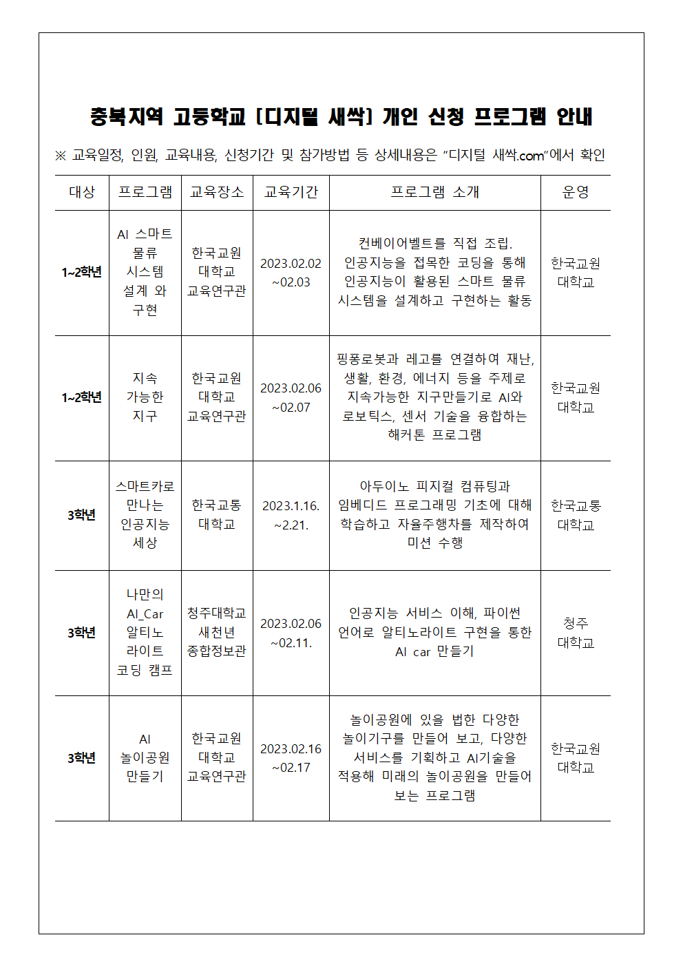 디지털새싹 캠프 안내 가정통신문002