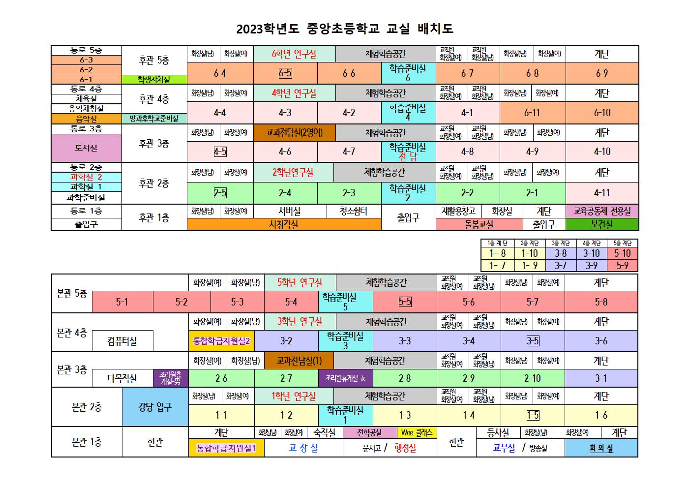 2023. 중앙초등학교 교실 배치도001