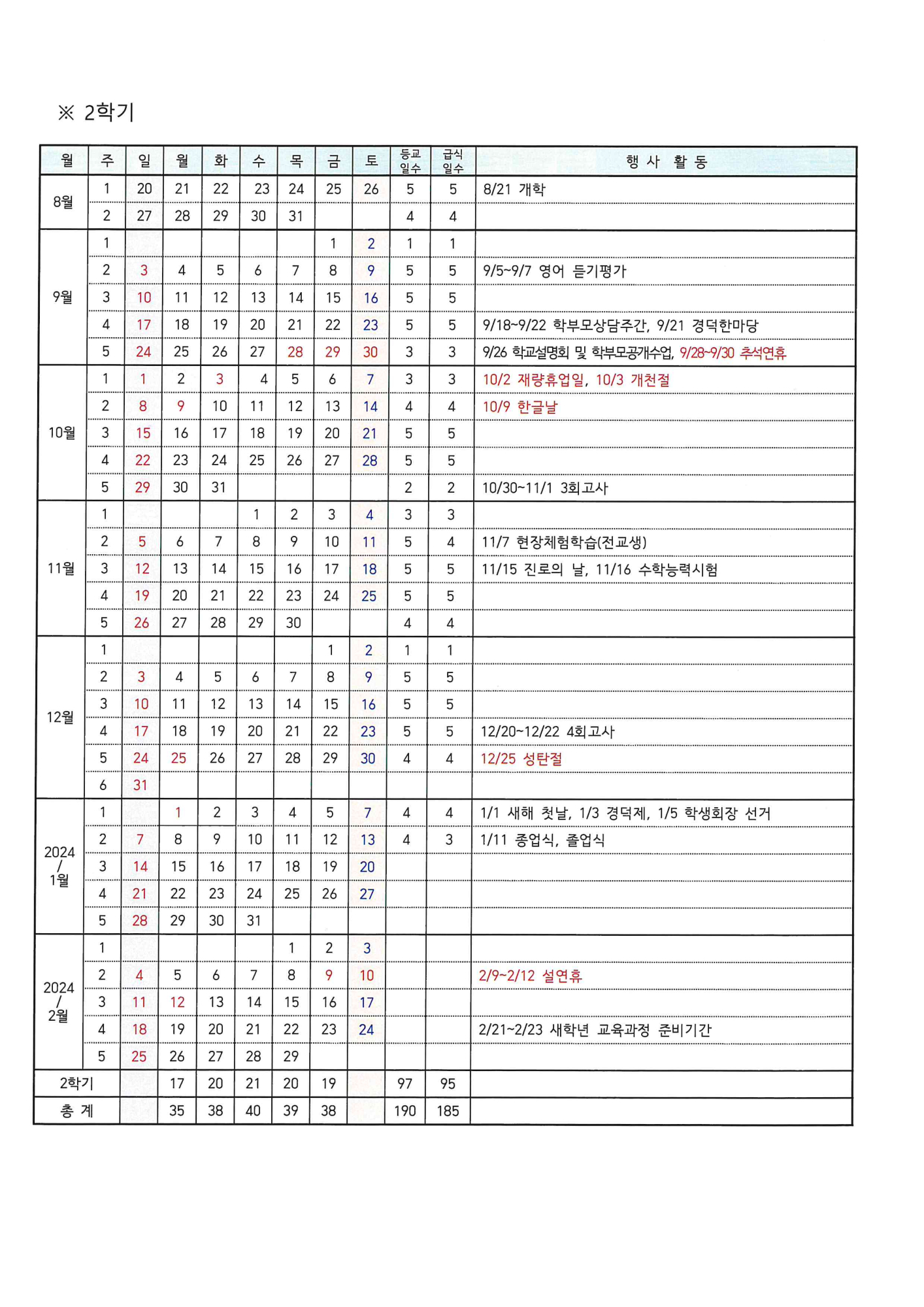 2023학년도 학사일정(경덕중학교)2