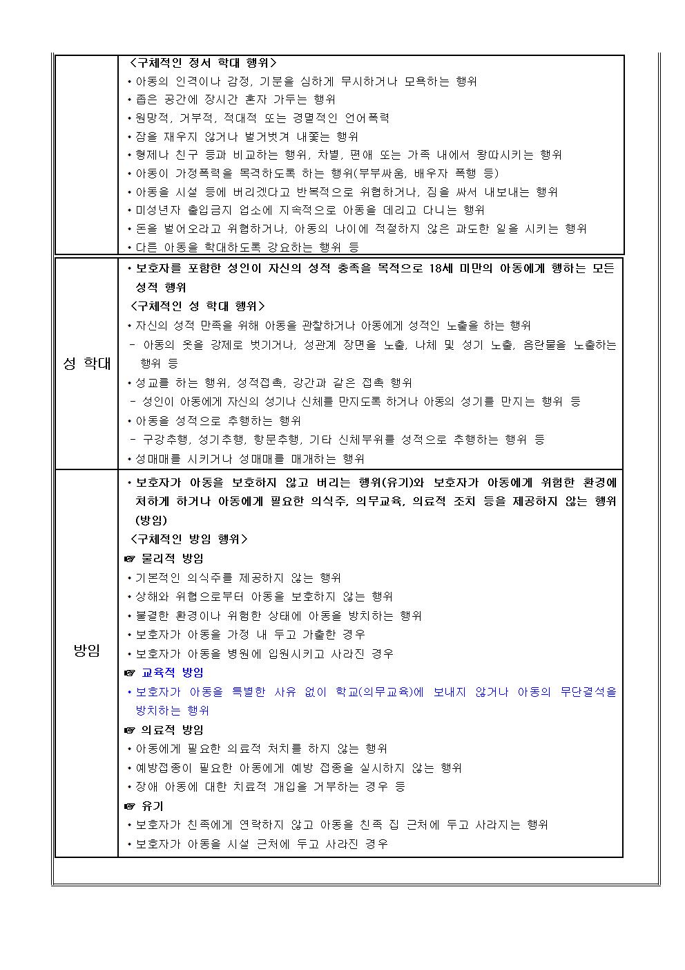 아동학대 및 가정폭력 예방 안내002