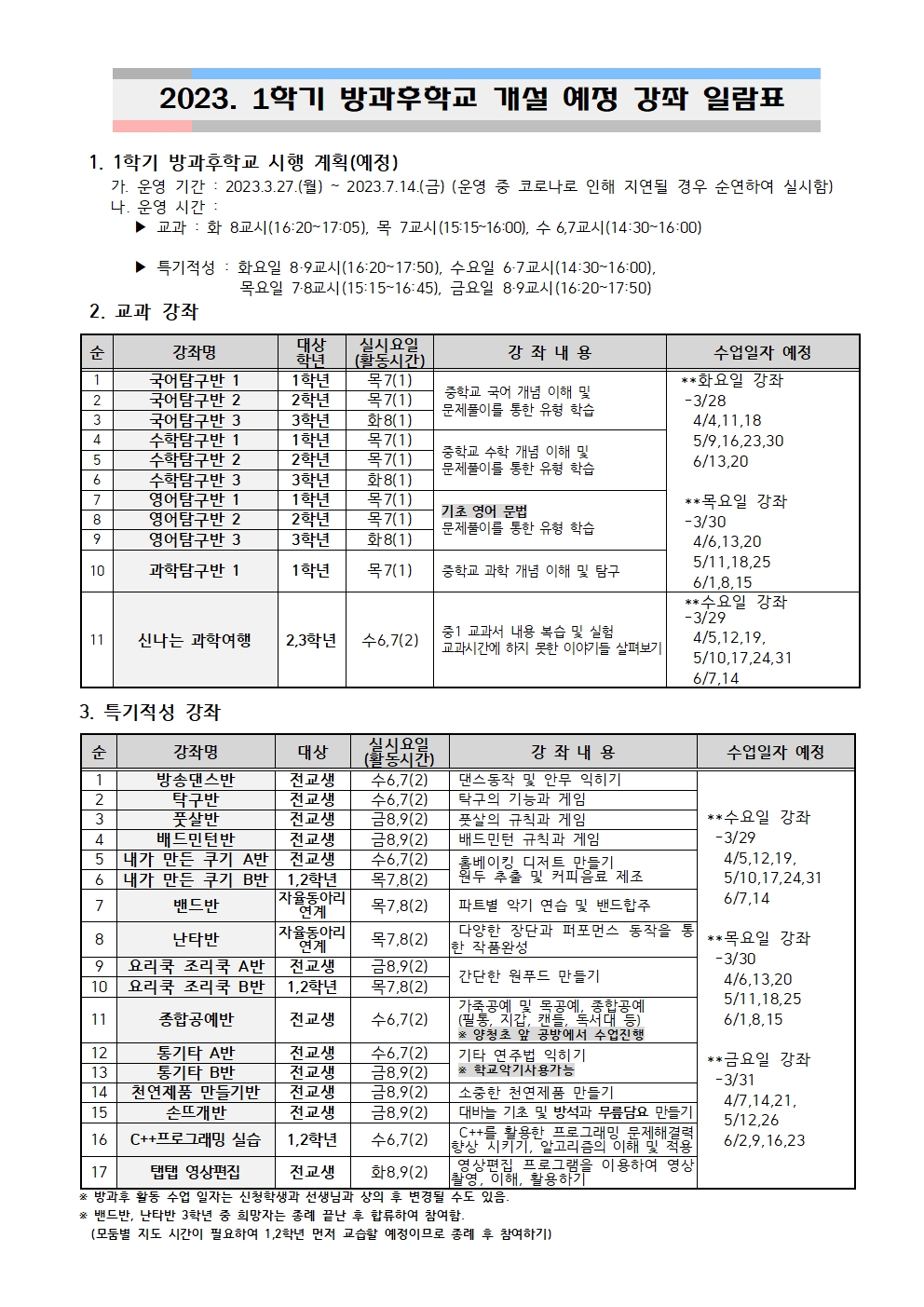 가정통신문(2023학년도1학기 방과후학교 참여 희망 조사)002