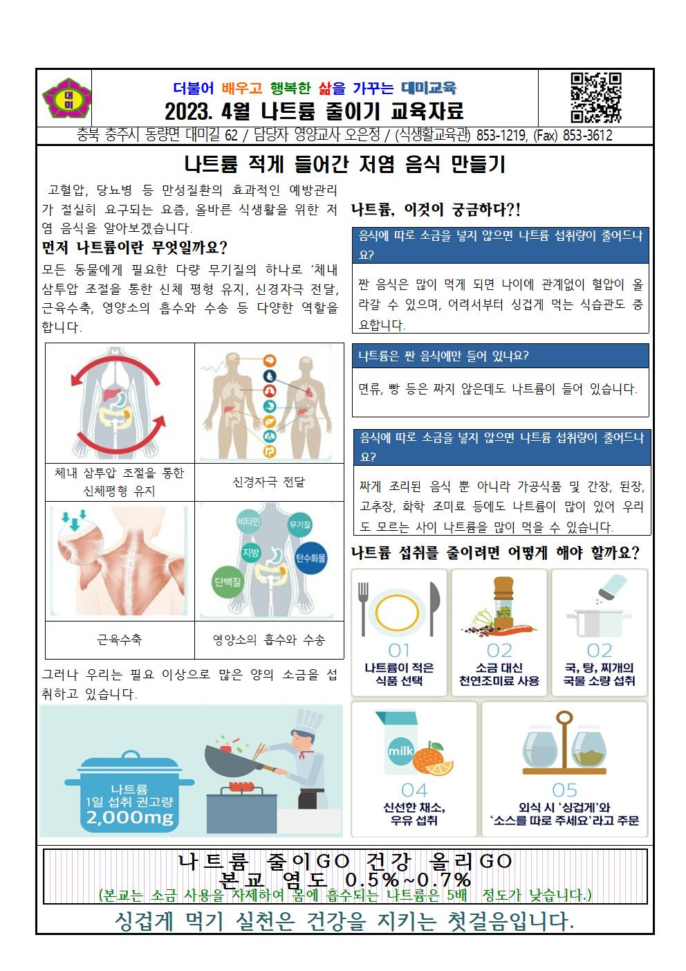 2023. 4월 나트륨 섭취 줄이기 교육자료001