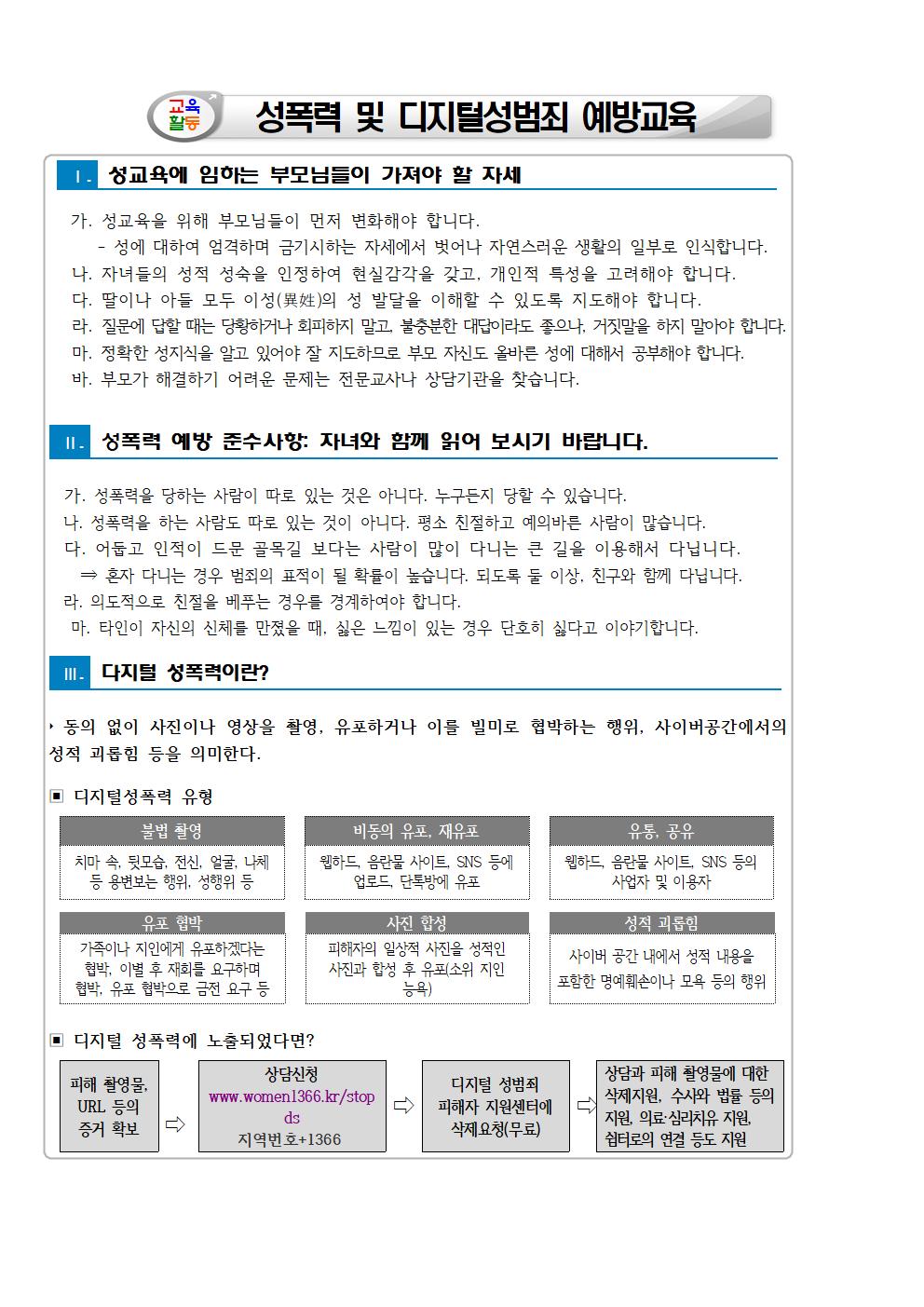 성폭력예방 및 양성평등교육 안내001