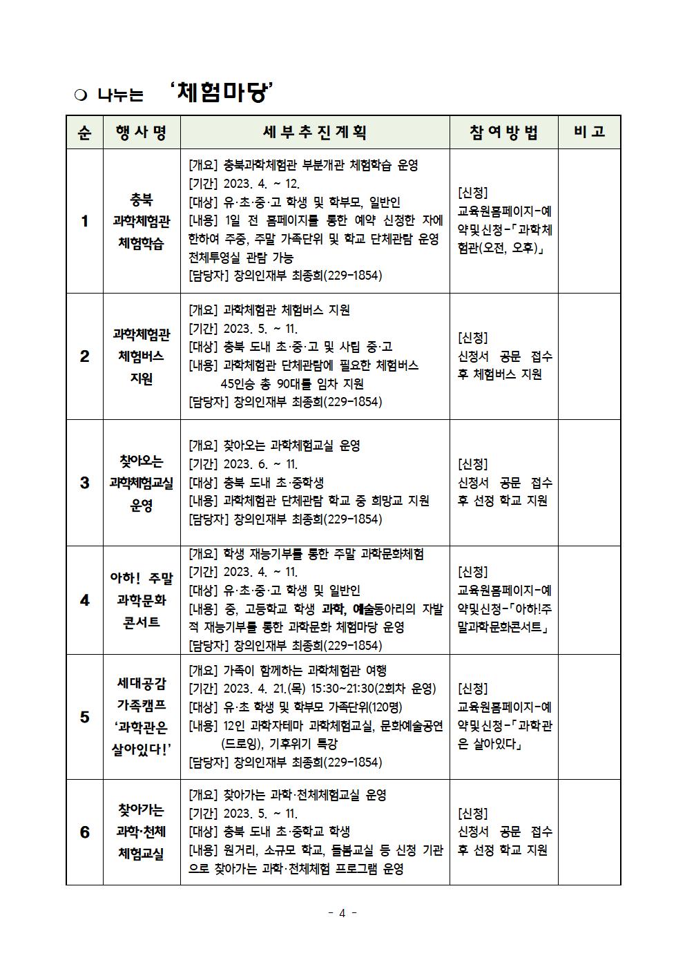 2023. 충북직지사랑 과학축제 한마당 추진 계획(안내용)005