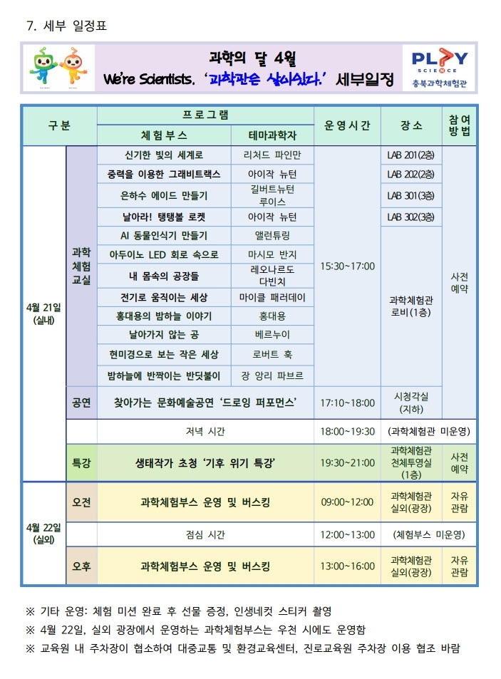 2023. We're Scientists.'과학관은 살아있다' 운영 계획 1