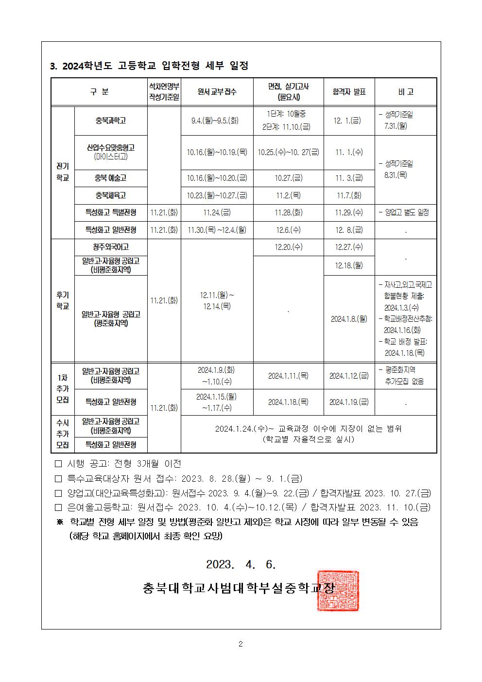 2024학년도 고등학교 입학전형 안내002