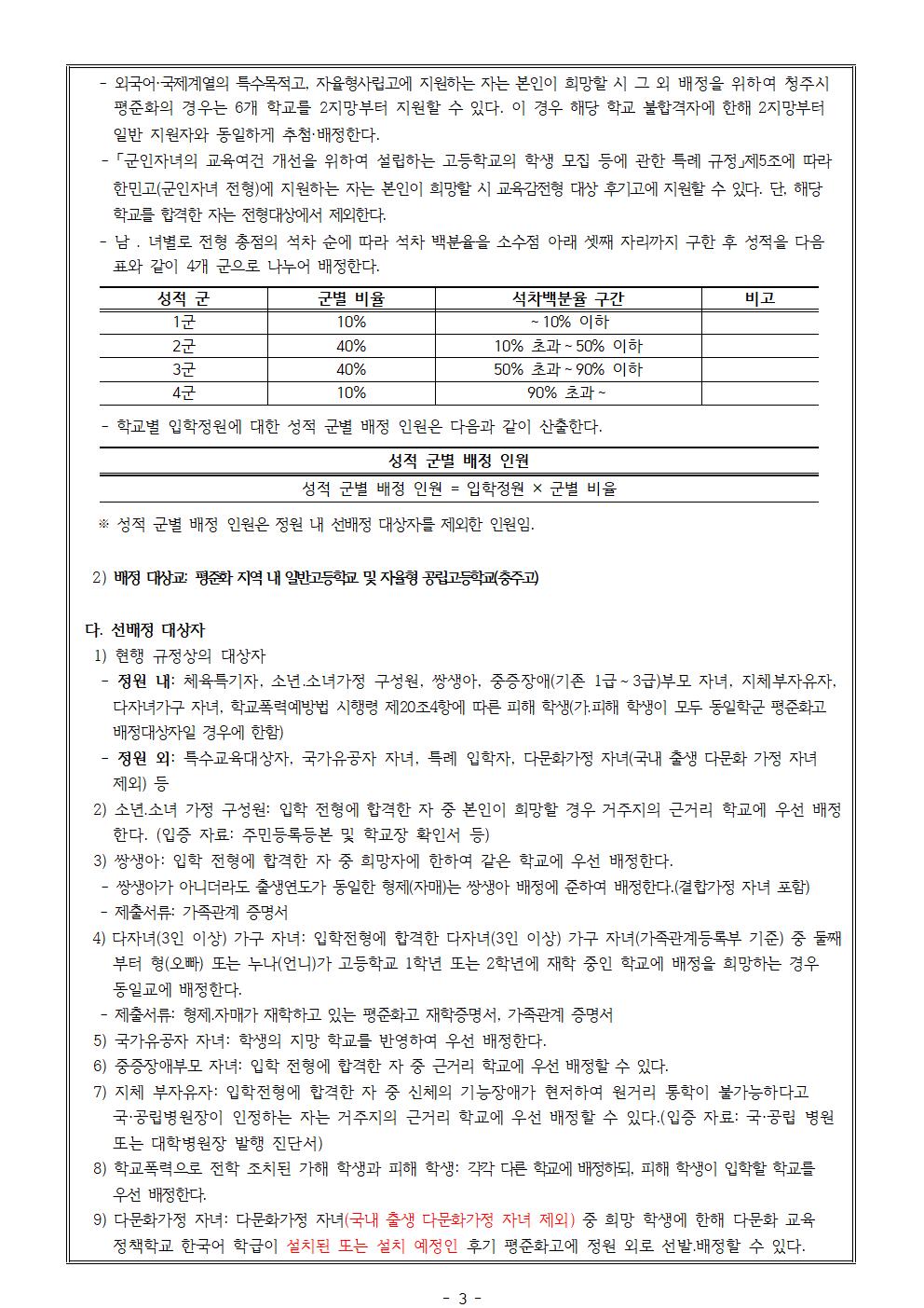 2024학년도 고등학교 입학전형 기본 계획 안내 가정통신문003