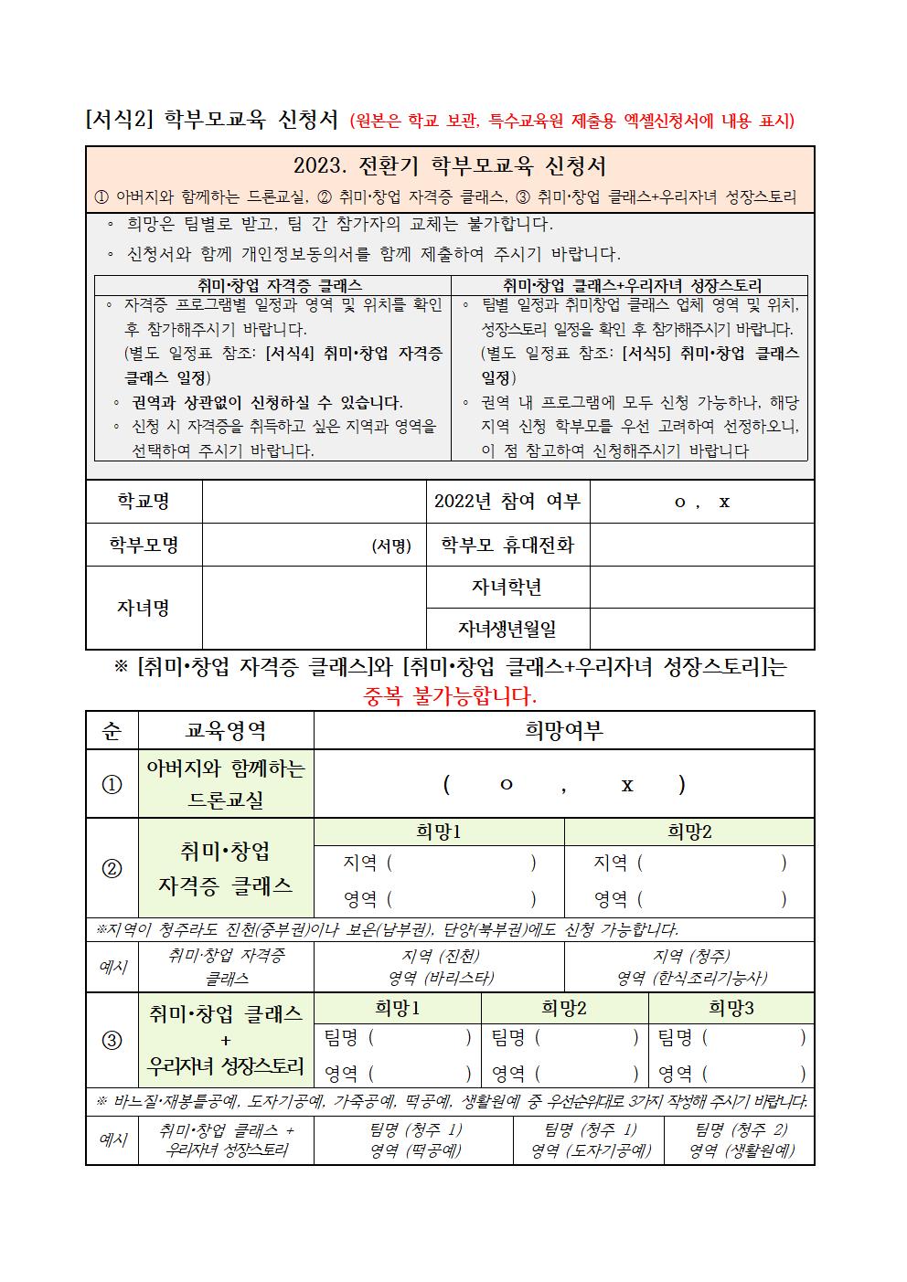 [청주성신학교-3669 (첨부) 충청북도특수교육원 특수교육과] 2023. 전환기 특수교육대상학생 학부모교육 운영 계획(청주)014