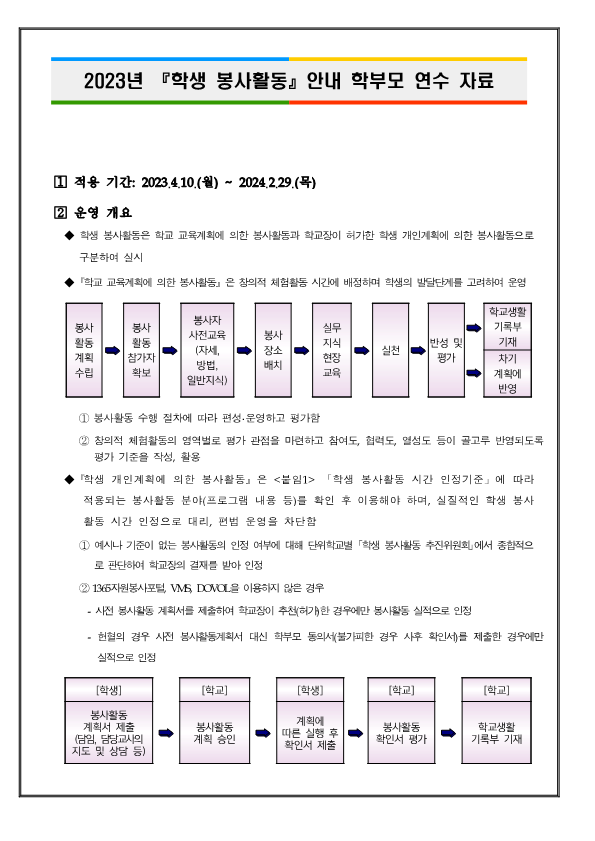 2023학년도 학생 봉사활동 안내자료_1