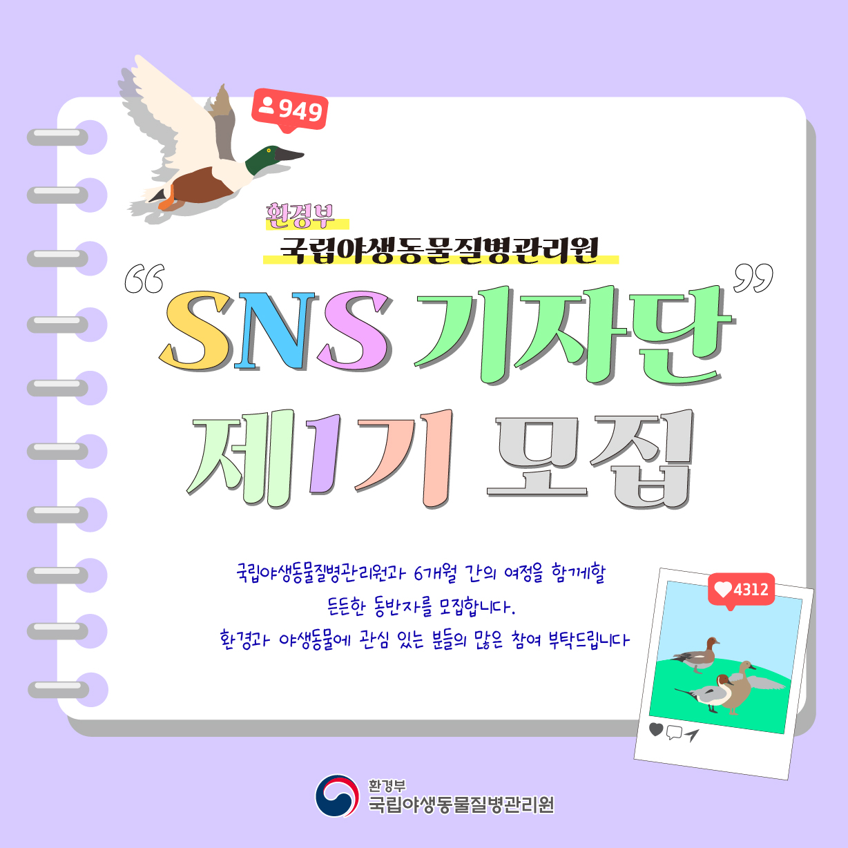 SNS 기자단 모집 공고 1