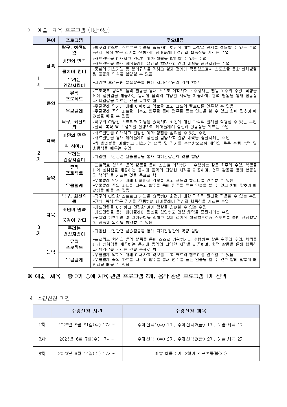 1-2 2023. 2학기 자유학기 프로그램 수강신청 방법 안내(1반-6반)005