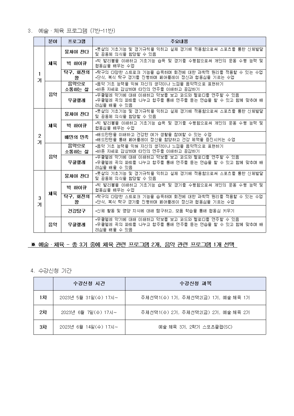 2-2. 2023. 2학기 자유학기 프로그램 수강신청 방법 안내(7반-11반)005