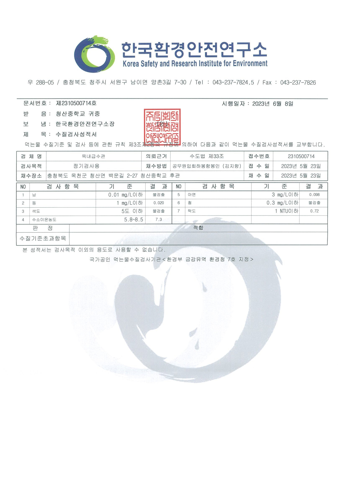 옥내급수관(후관)