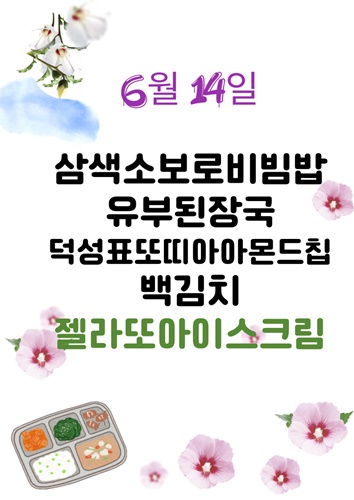 6월 14일 일일메뉴