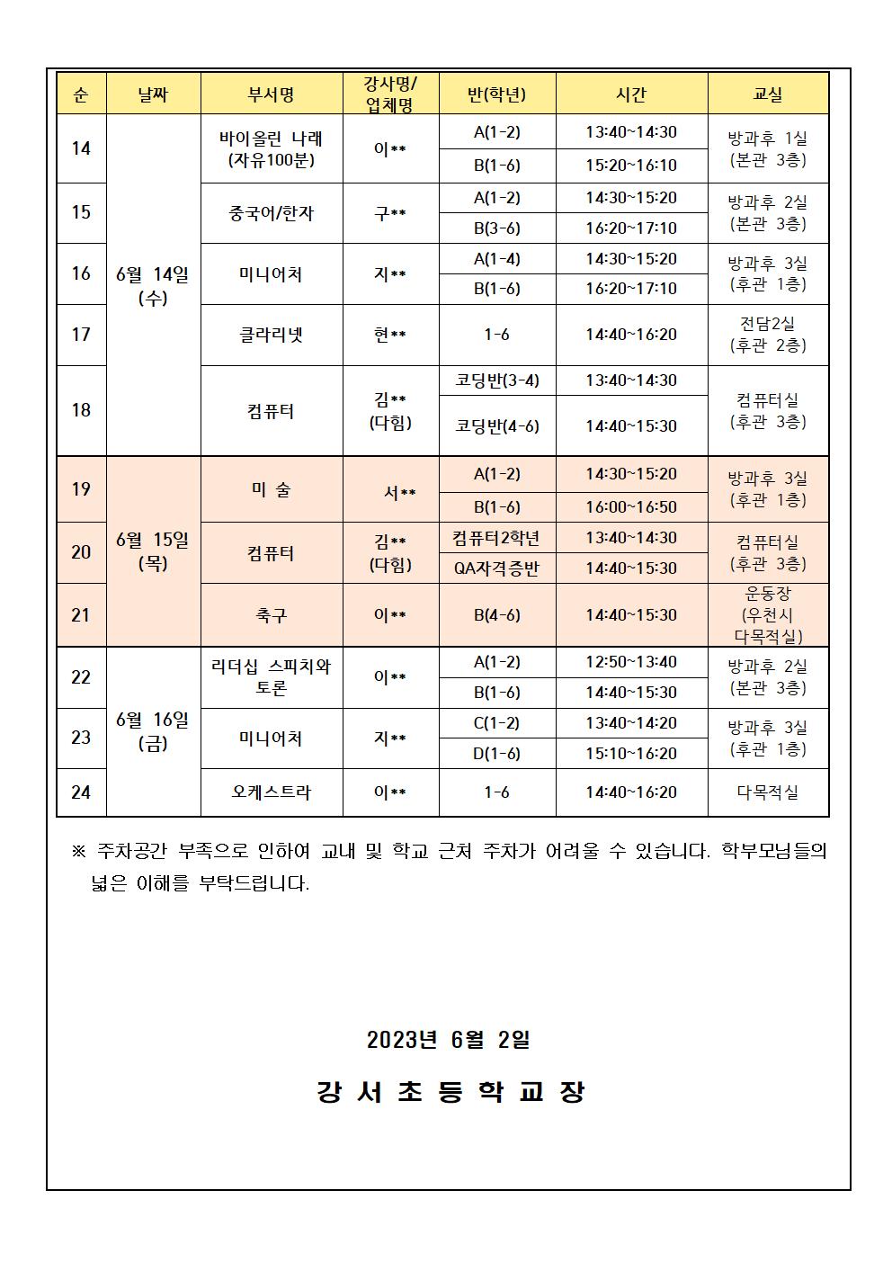 2023. 1학기 방과후학교 수업 공개 안내002