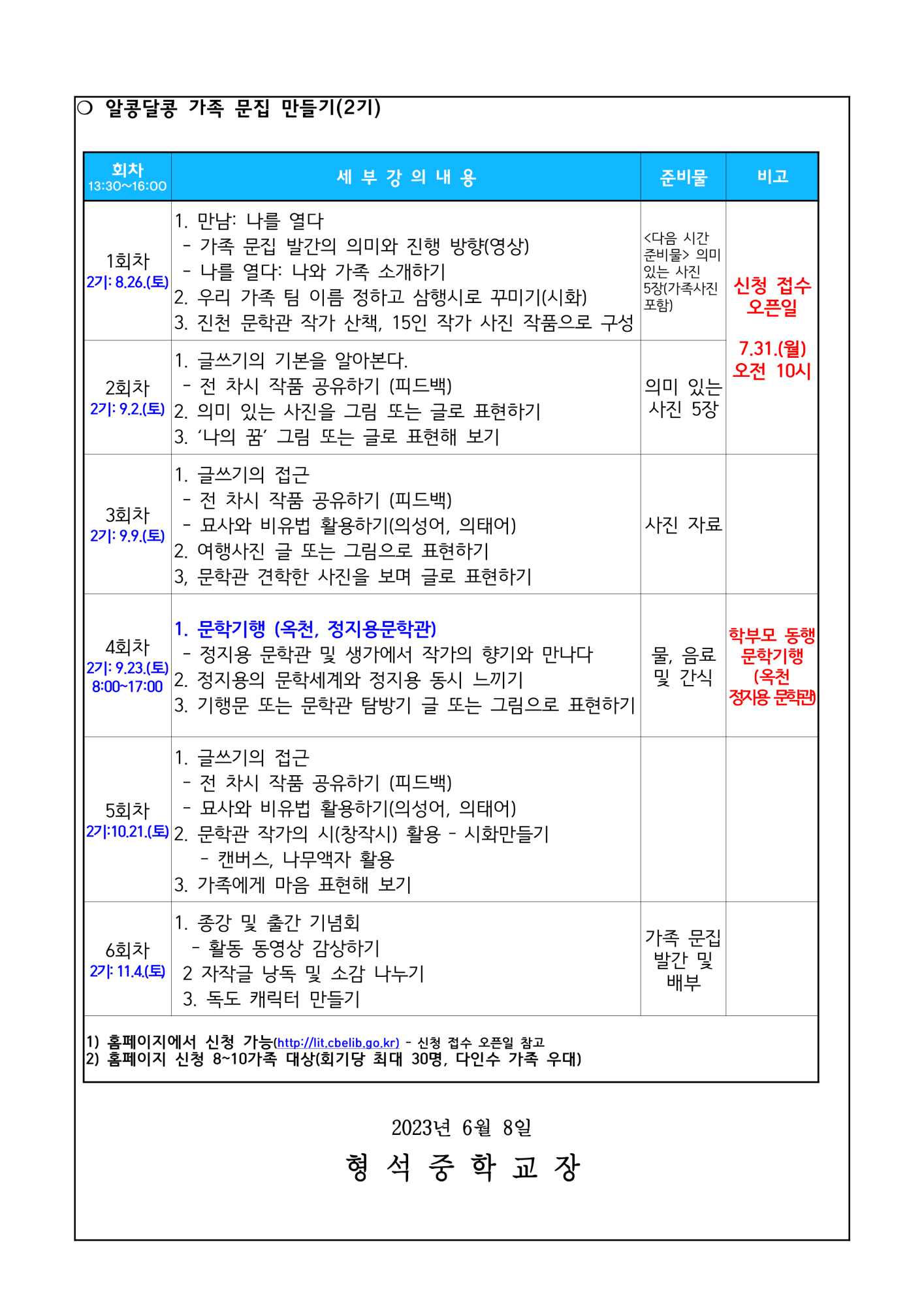 2023. 행복한 세대공감 가족 인문체험 프로그램 안내_2