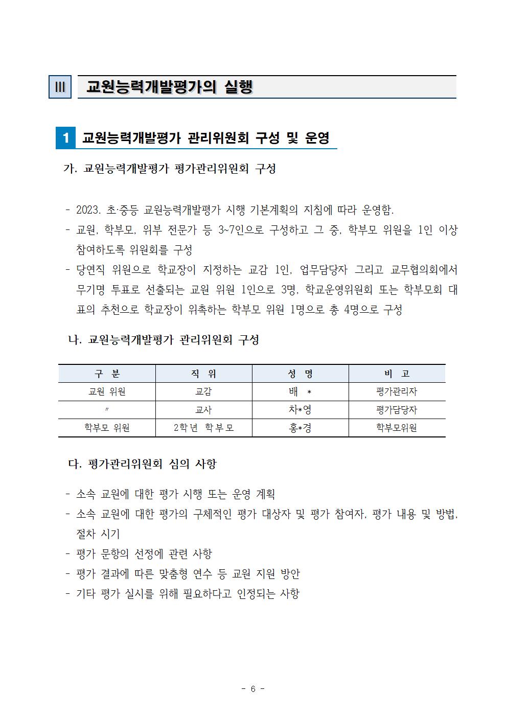 보덕중학교 교원능력개발평가 운영 계획008