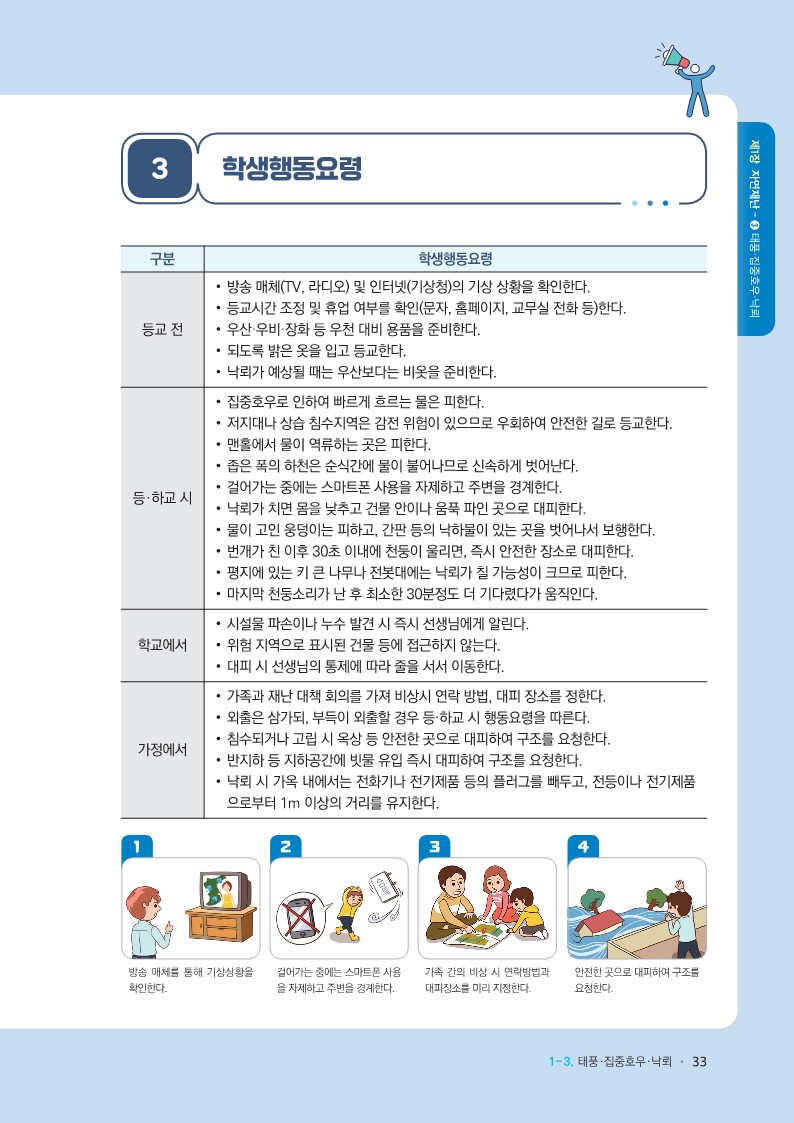 충청북도교육청 체육건강안전과_학교현장 재난유형별 교육훈련 매뉴얼(태풍집중호우낙뢰)_6