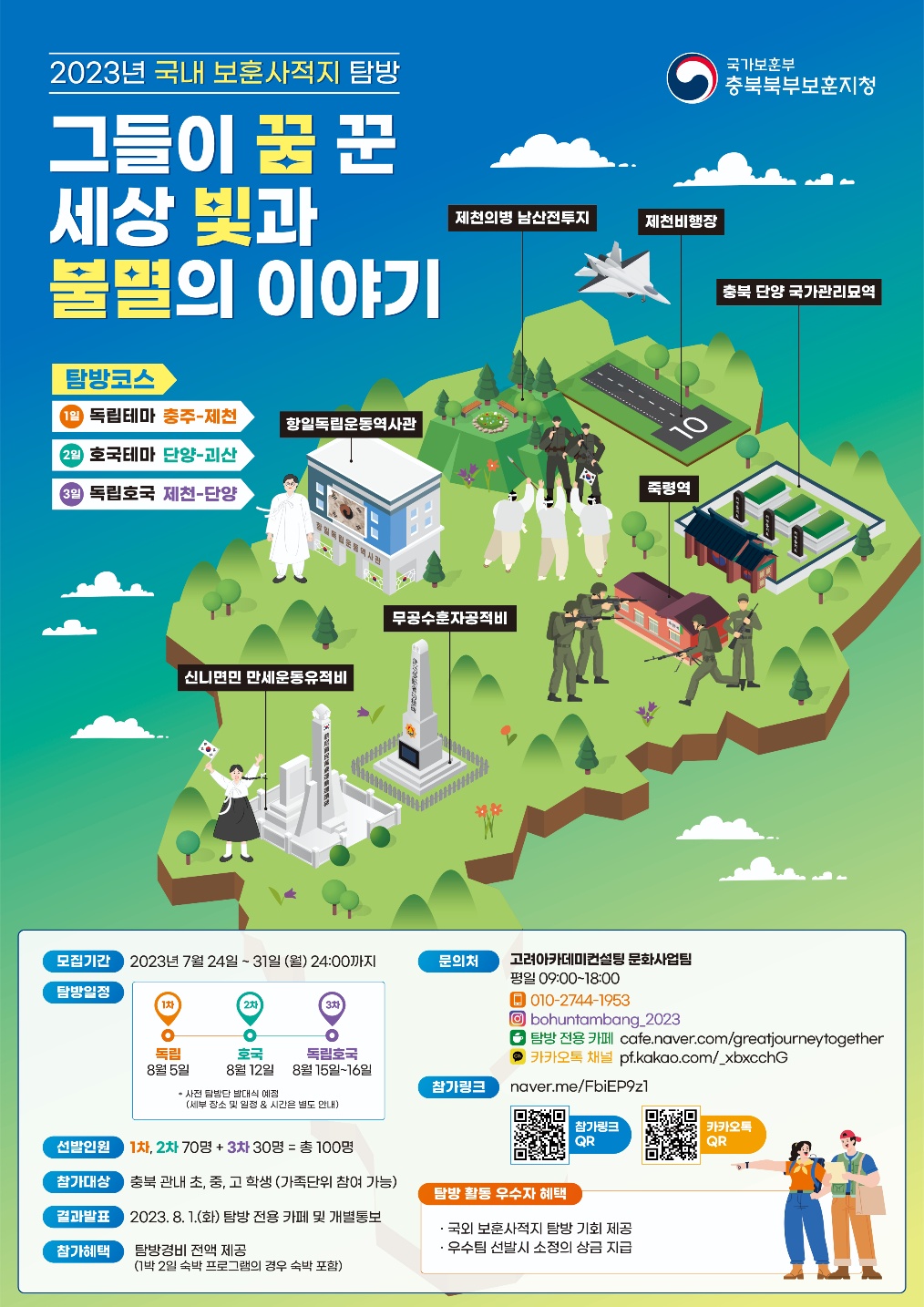 2023년 국내 보훈사적지 현장탐방 프로그램 신청 안내