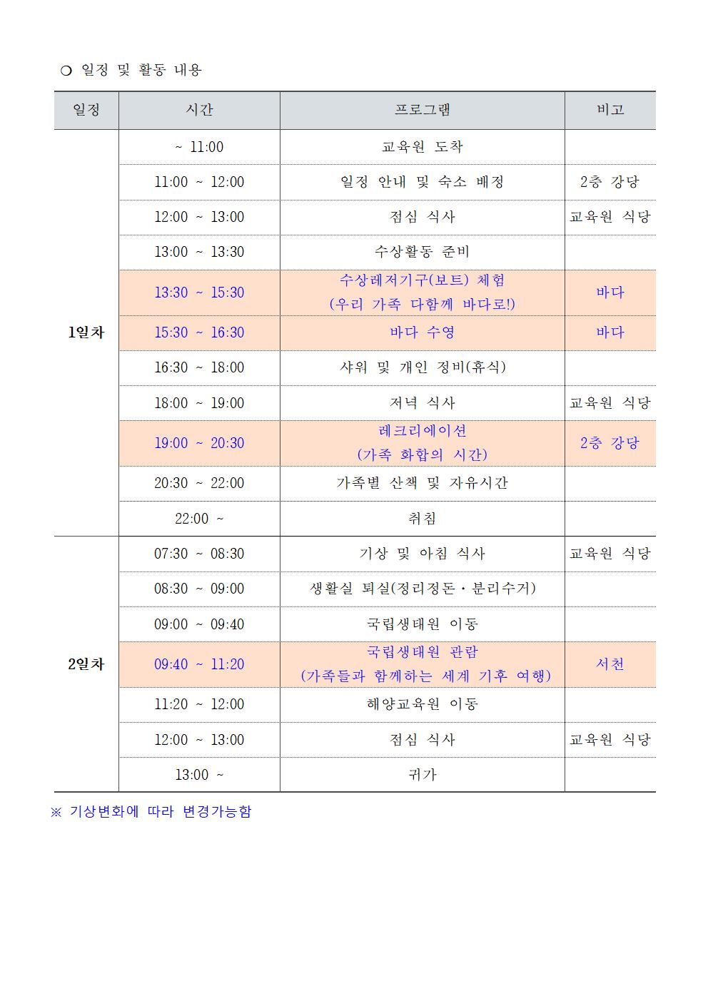 2023. 다문화가정 바다캠프 운영 안내장002