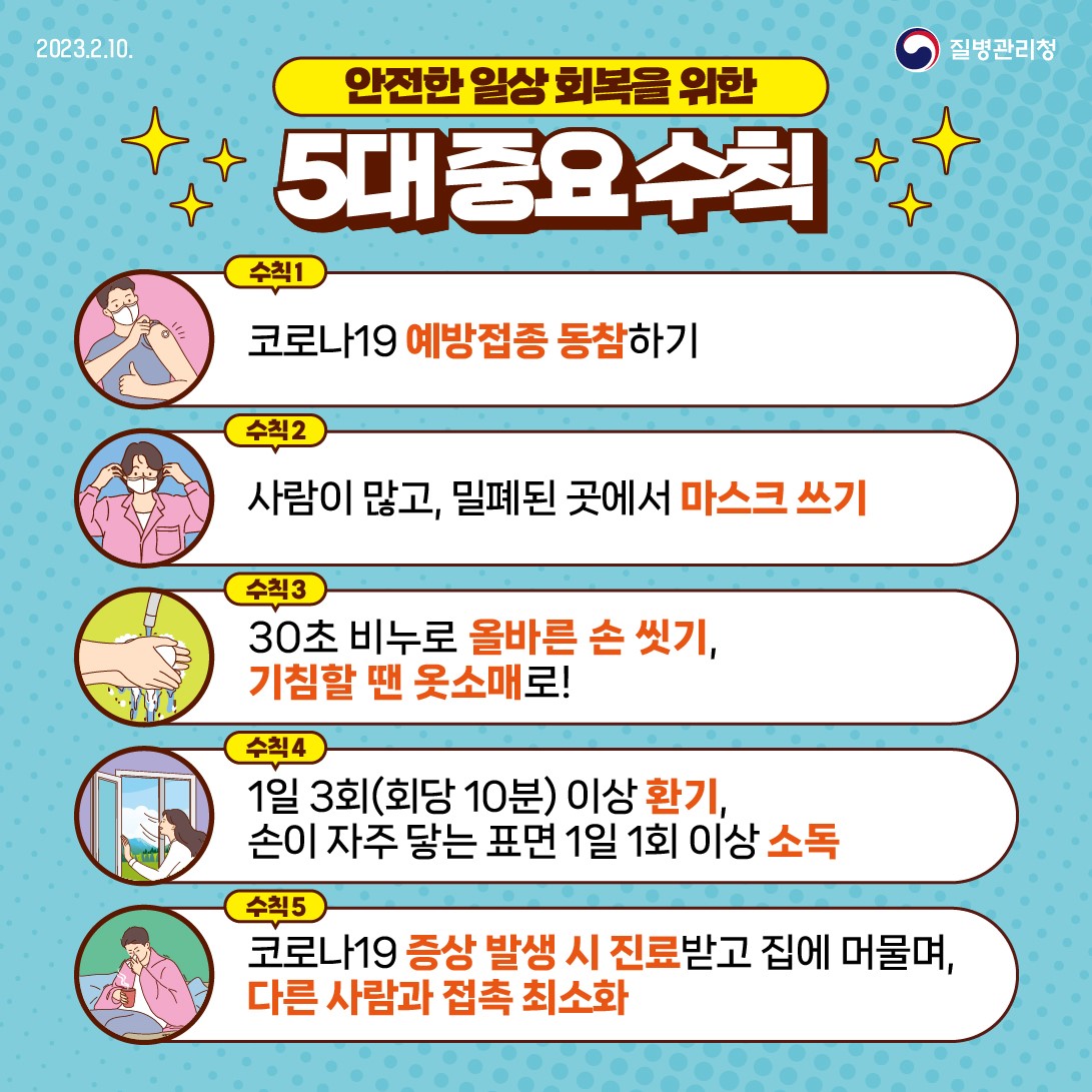 일상회복을 위한 5대 수칙