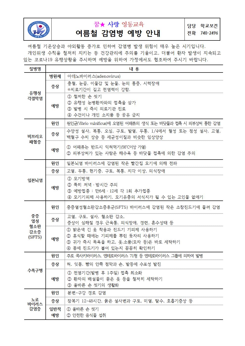 여름철감염병예방안내(영동초)001