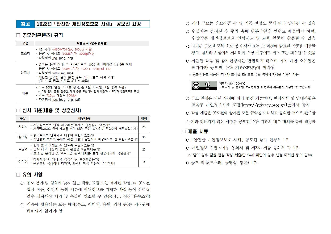 2023년도 「안전한 개인정보보호 사례」 공모전 요강001