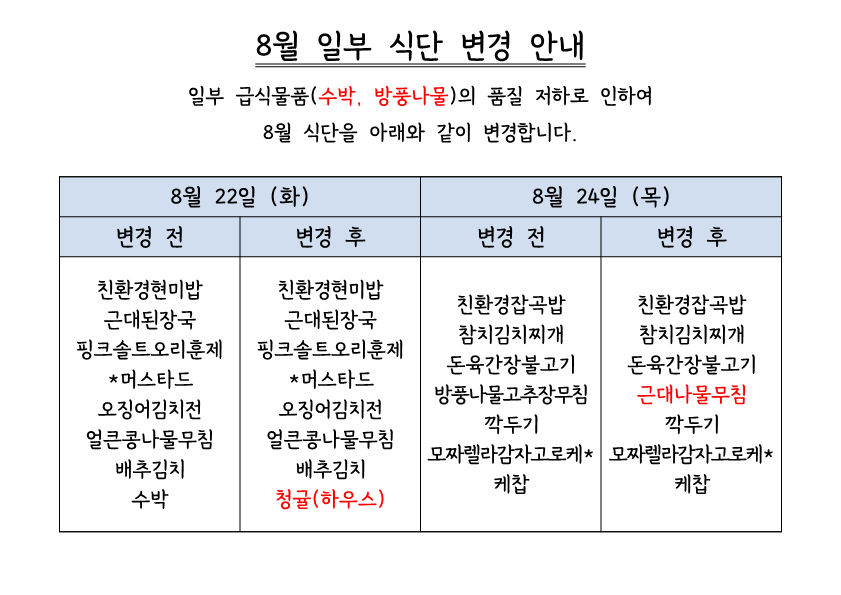 8월 식단 변경 안내(1)_1