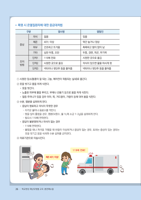 학교현장 재난유형별 교육훈련 매뉴얼(폭염)_7