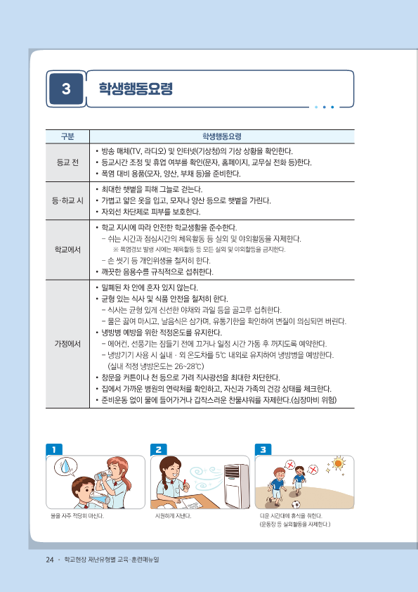 학교현장 재난유형별 교육훈련 매뉴얼(폭염)_5