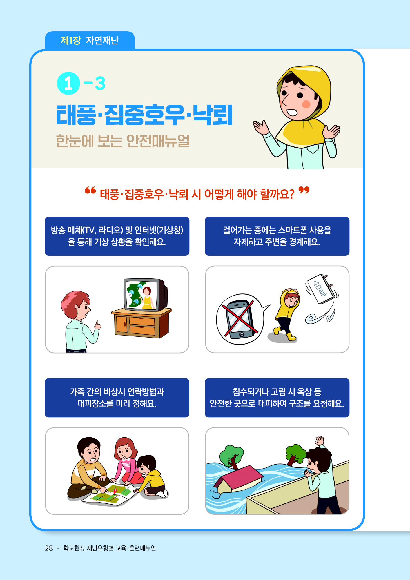 학교현장 재난유형별 교육훈련 매뉴얼(태풍집중호우낙뢰) (2)_1