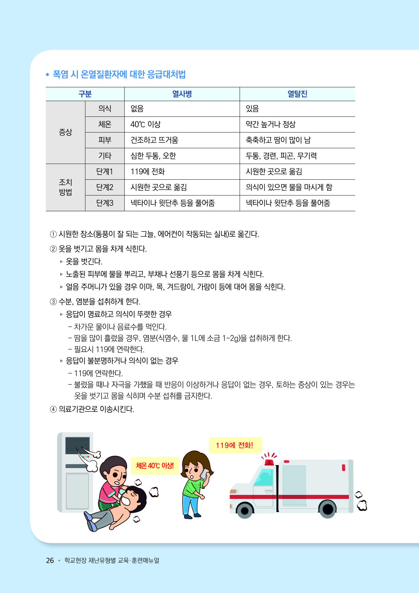 학교현장  재난유형별 교육훈련 매뉴얼(폭염)_7