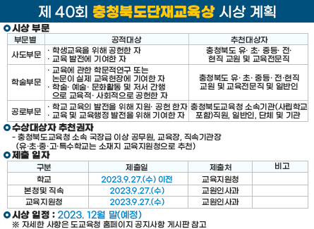 단재교육상시상계획
