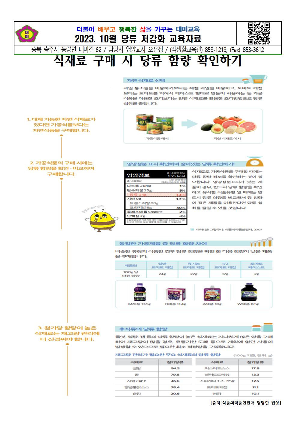 2023. 10월 당류 저감화 교육자료001