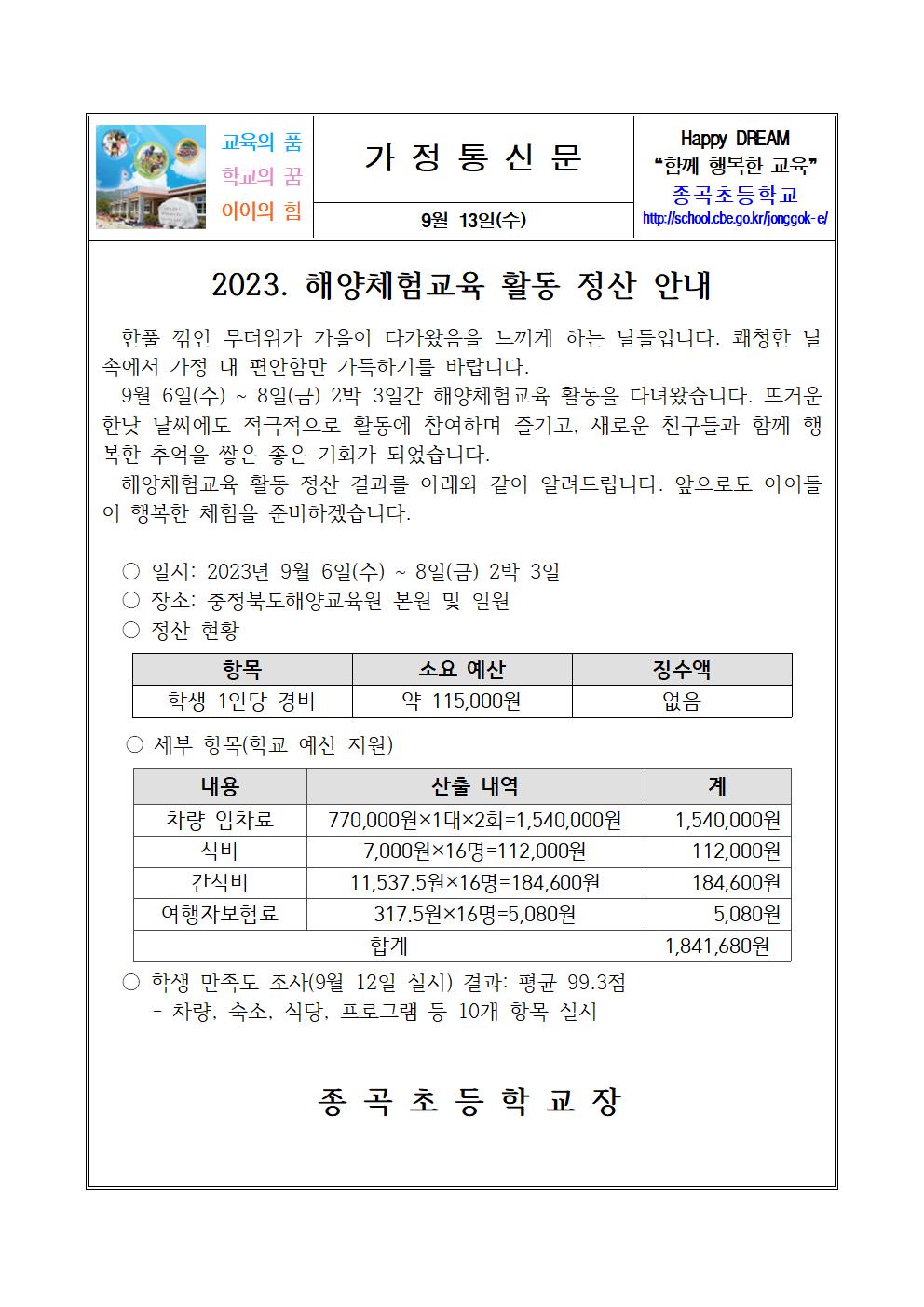 2023. 해양체험교육 활동 정산 안내001