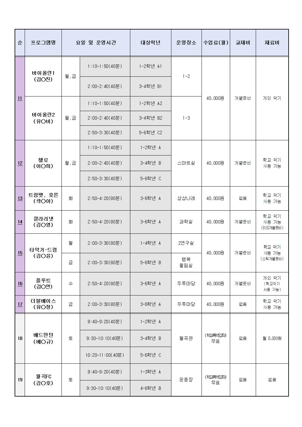 2023학년도 2학기 방과후학교 프로그램 수강료 자동이체 안내장(안)003