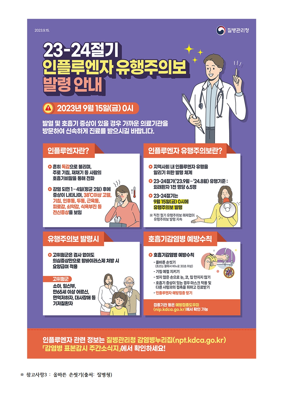 인플렌자 등 호흡기 감염병 예방 안내002