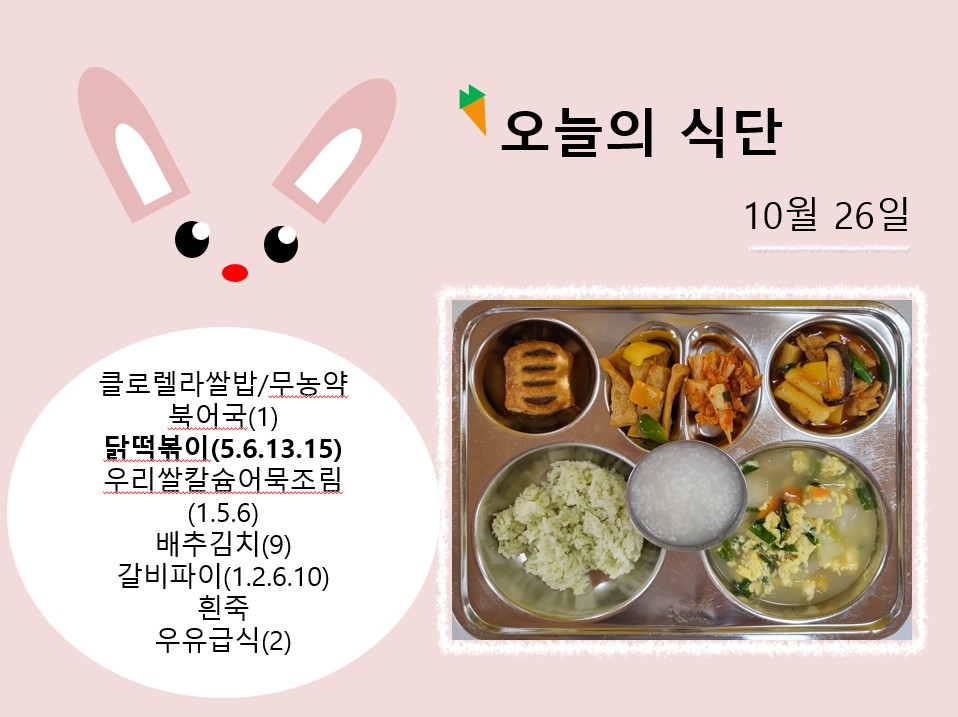 오늘의 식단 사진(2023.10.26)