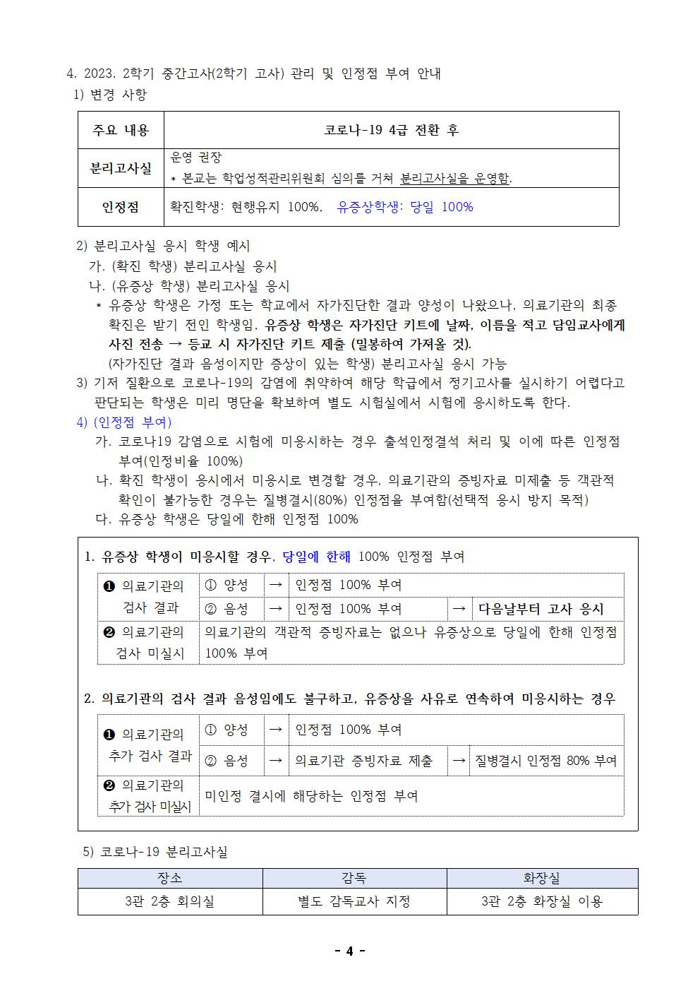 2023학년도 2학기 중간고사(2학기 고사) 실시 계획-학급 게시용(10.5.)004