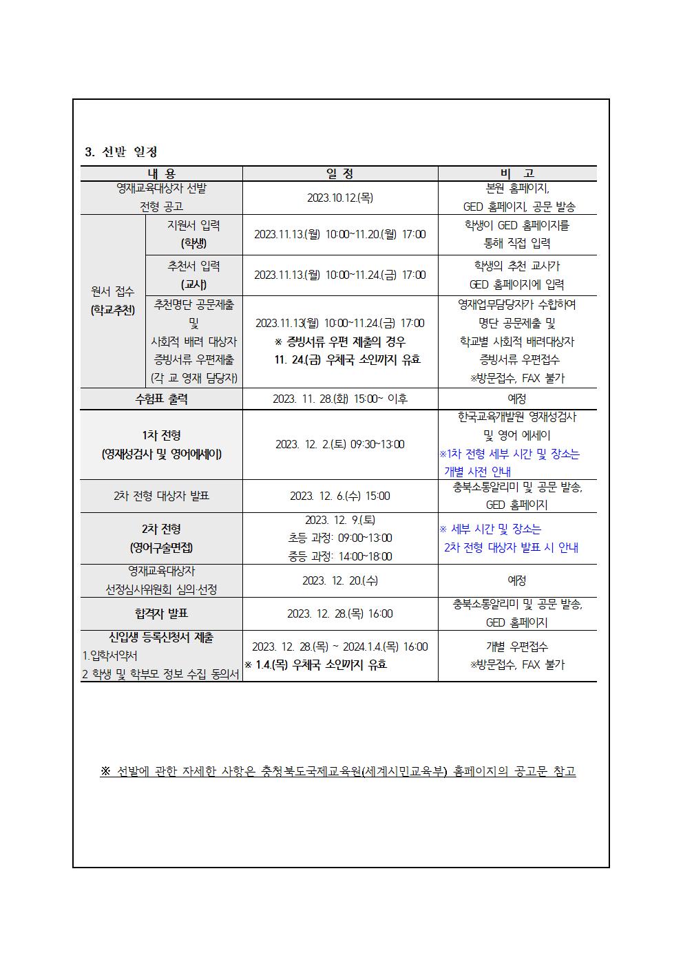 2024학년도충청북도국제교육원 부설영재교육원(청주) 영재교육대상자 선발002