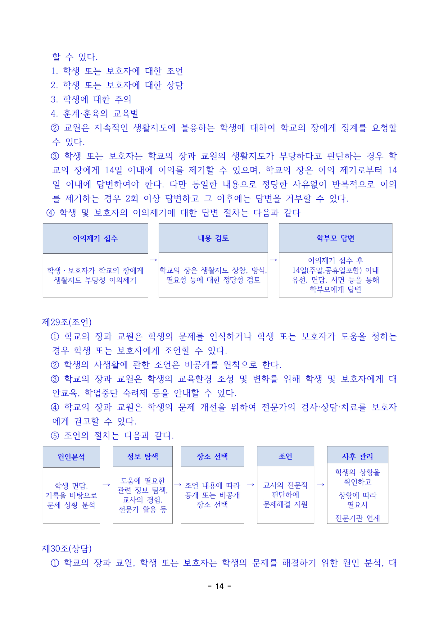 2023.  학생생활규정 개정 초안(신구대조표는 개정 초안으로 대신)014