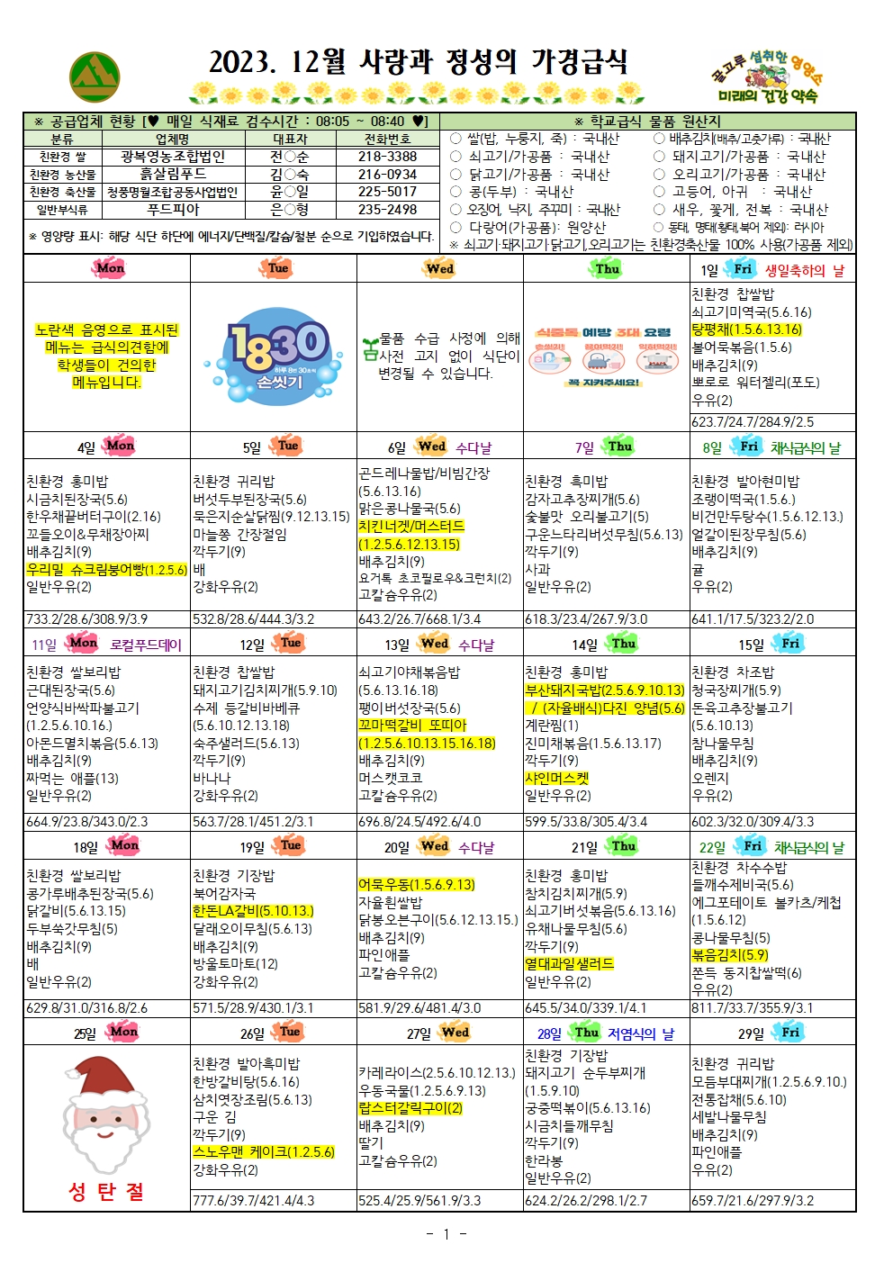 12~2024.1월 식단표 및 식생활정보 안내 가정통신문001