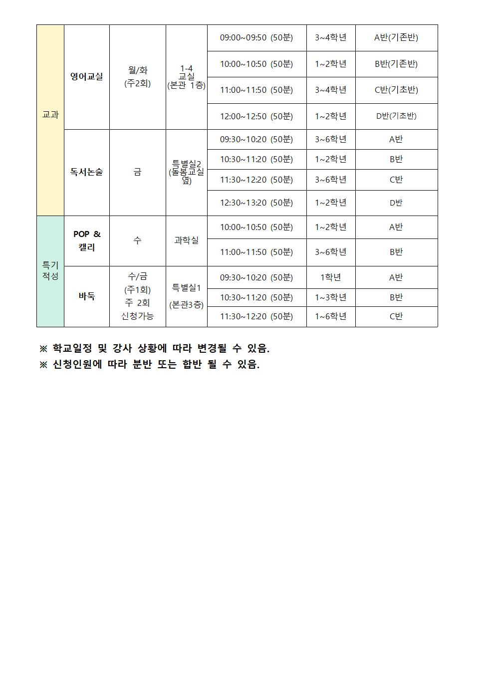 2023. 겨울방학 방과후학교 신청 안내 가정통신문(배포용)003