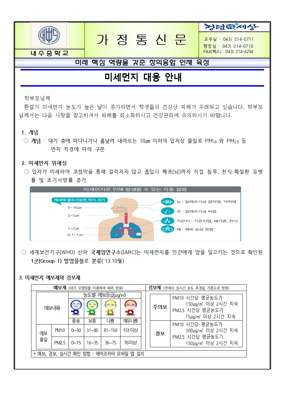 미세먼지 대응 안내001