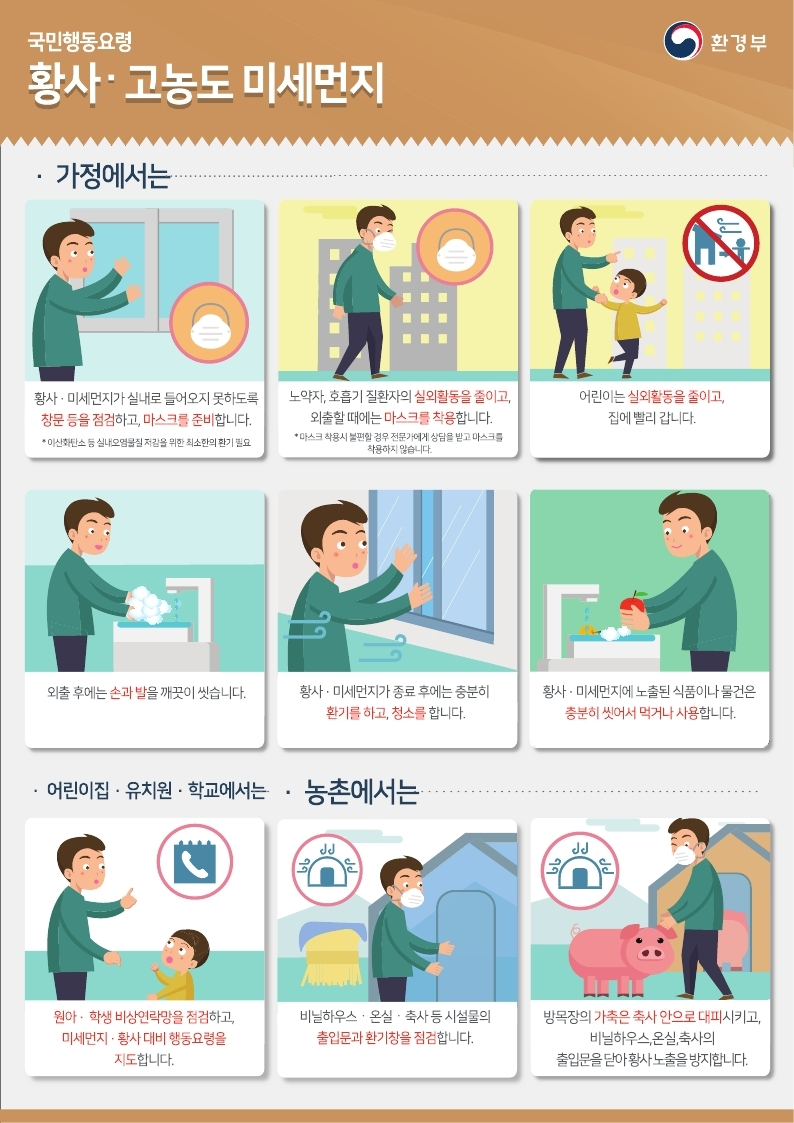 황사.고농도미세먼지 행동요령