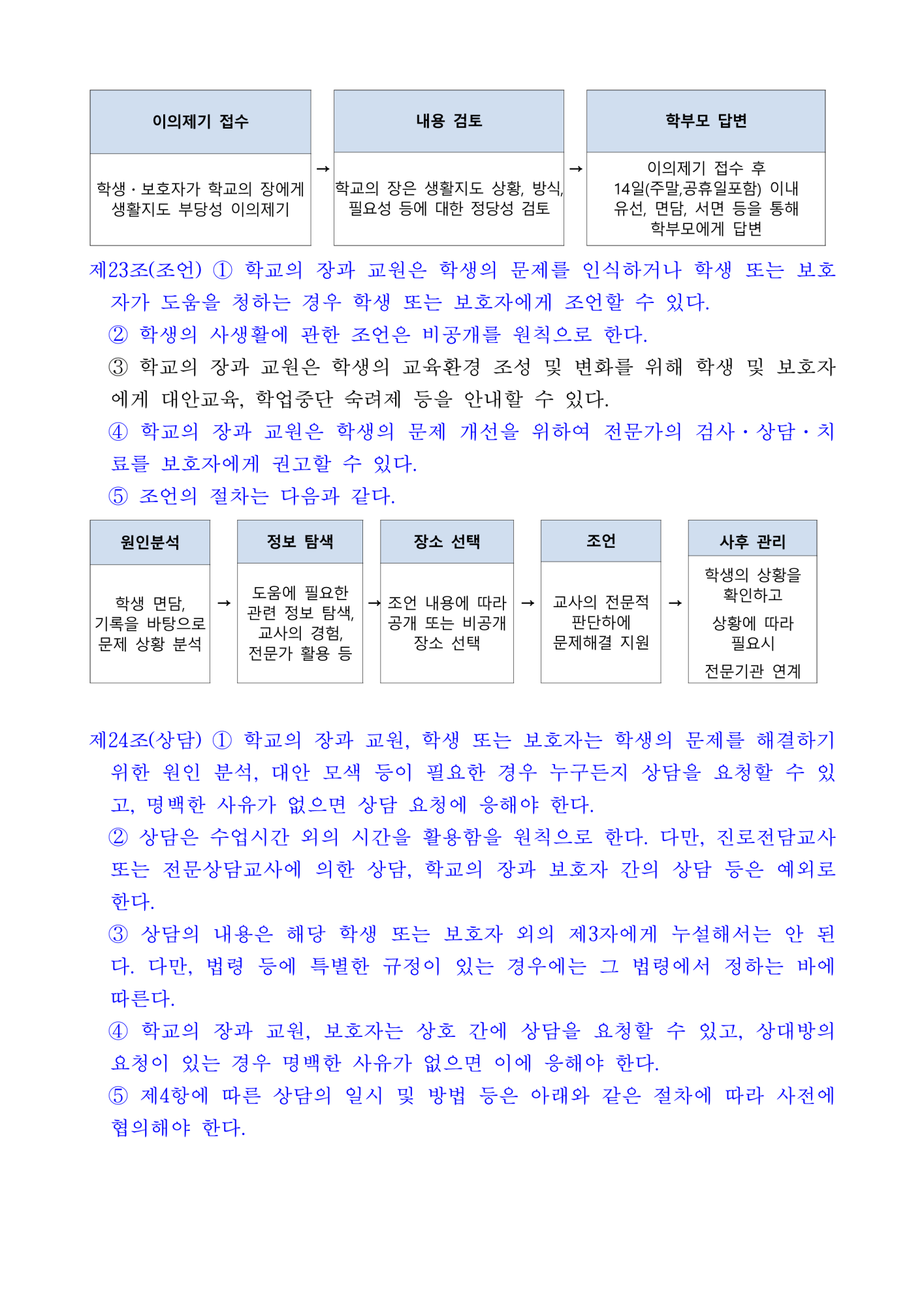 2023. 동이초등학교 학교규칙(학생생활규정) 개정 발의(안) 서식포함(1)_8