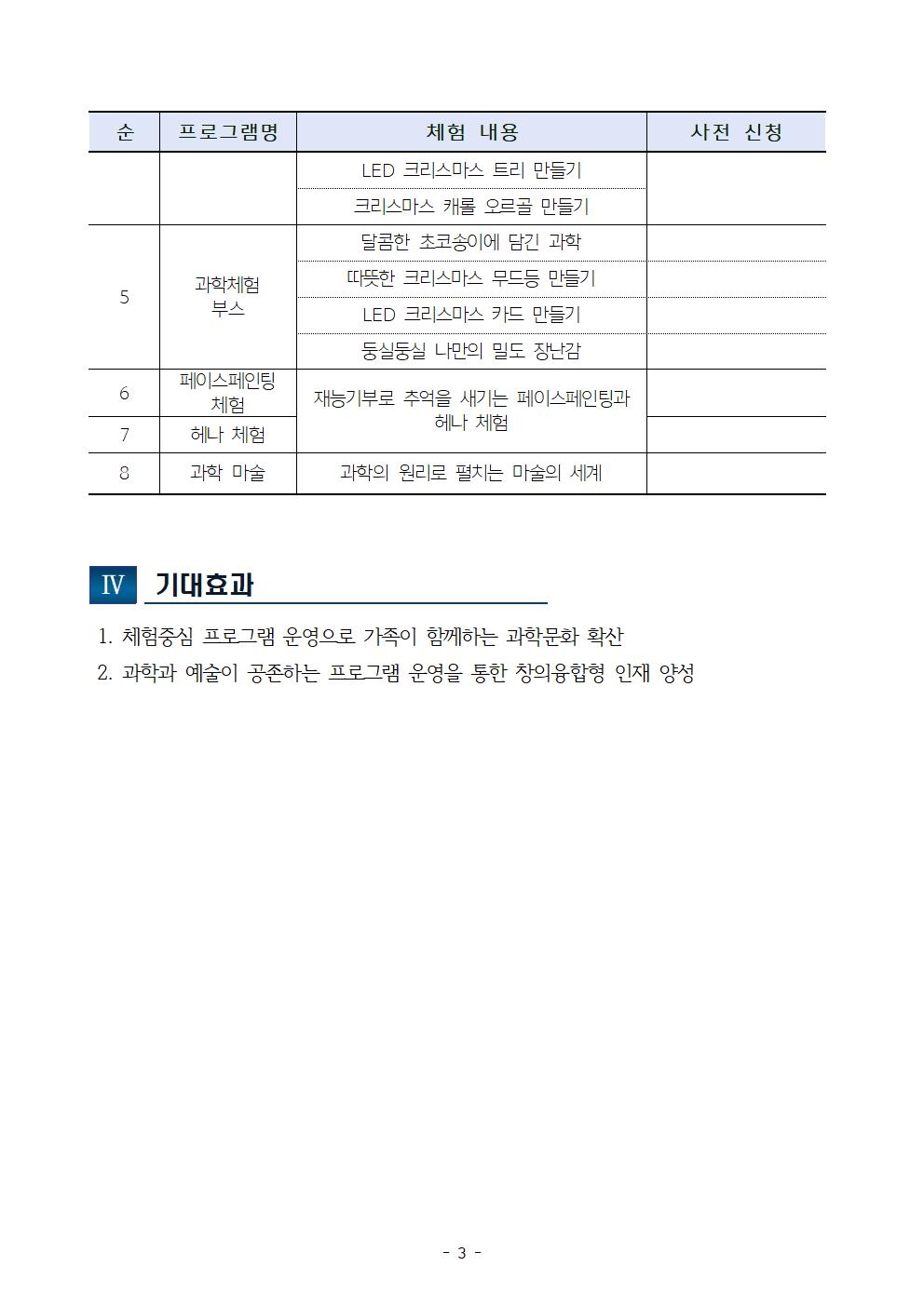 충청북도자연과학교육원 창의인재부_2023. 과학관의 크리스마스 운영 안내(배부용)003